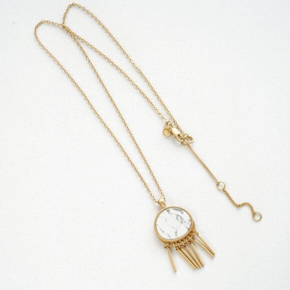 Madewell Marble Fringe Pendant Necklace